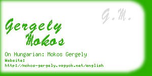 gergely mokos business card